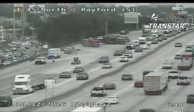 13 Alert Traffic: Multiple southbound lanes closed on IH-45 at Rayford in Montgomery County after hazmat spill: Houston TranStar