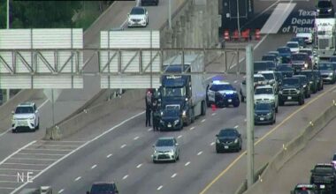 18-wheeler collision closes lanes on Spur 366 in Dallas Tuesday
