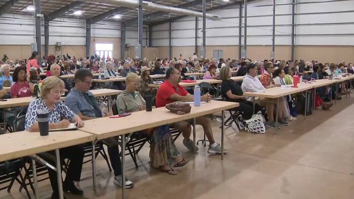 Bexar County poll workers train for potential emergencies at the polls ahead of midterms