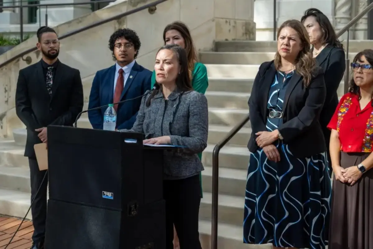 San Antonio Mayor Gina Ortiz Jones defends the cost of the city's lawsuit challenging a planned ICE detention facility on the East Side, saying the community deserves answers from federal officials, on Tuesday, Oct. 13, 2026.
