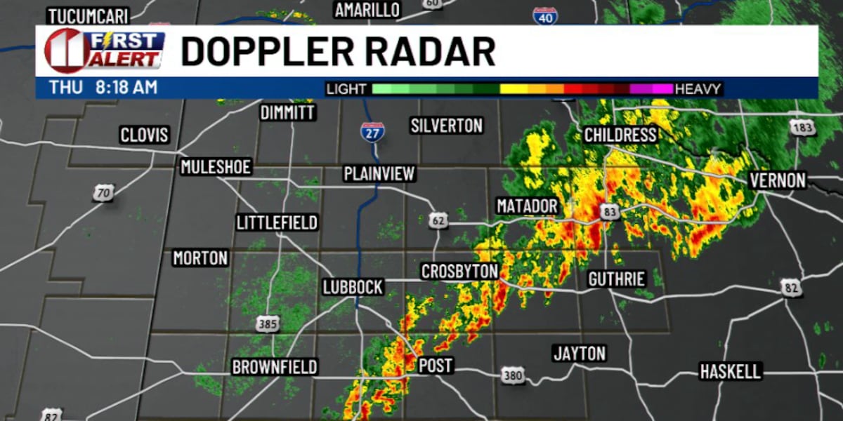 Storm system brings flooding threat to eastern South Plains, cold front arrives later Thursday