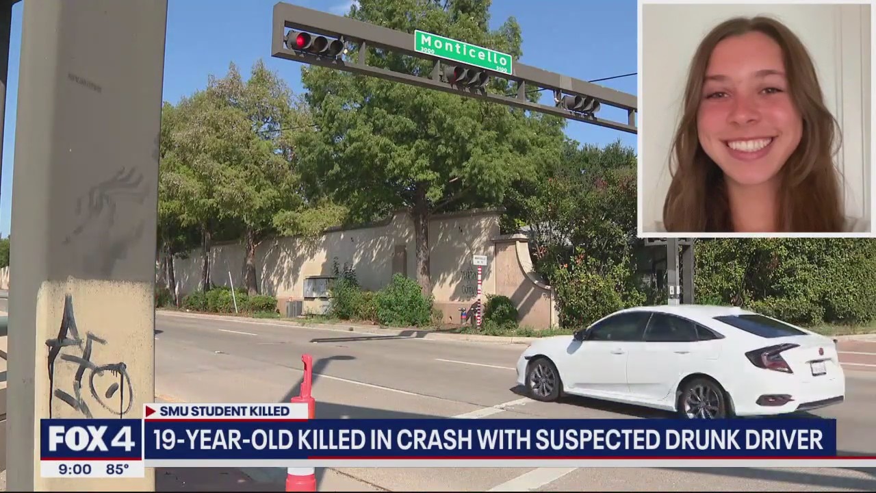 PREVIOUS COVERAGE: SMU student killed in crash with suspected drunk driver