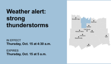 UPDATE: Look for strong thunderstorms in North Texas early Thursday morning
