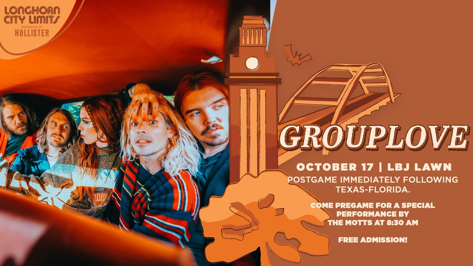GROUPLOVE to headline Longhorn City Limits presented by Hollister on October 17