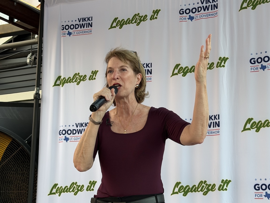 Democrat Vikki Goodwin rallies in support of recreational cannabis in San Antonio
