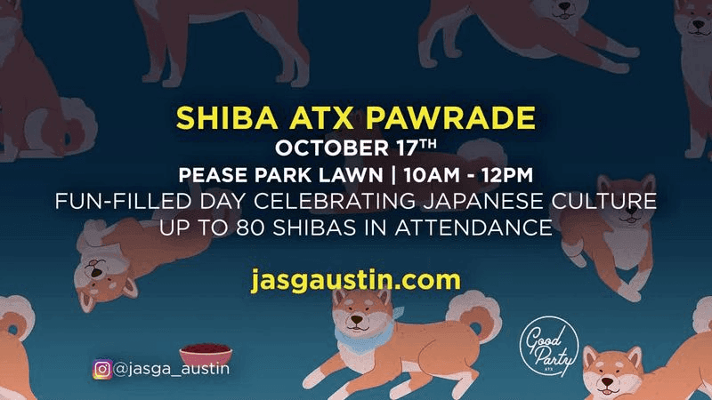 Shiba ATX Pawrade at Pease Park