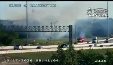 Emergency crews respond to mulch yard fire in southeast Houston, fire department says