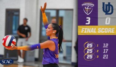 Volleyball Sweeps Dallas in SCAC Action