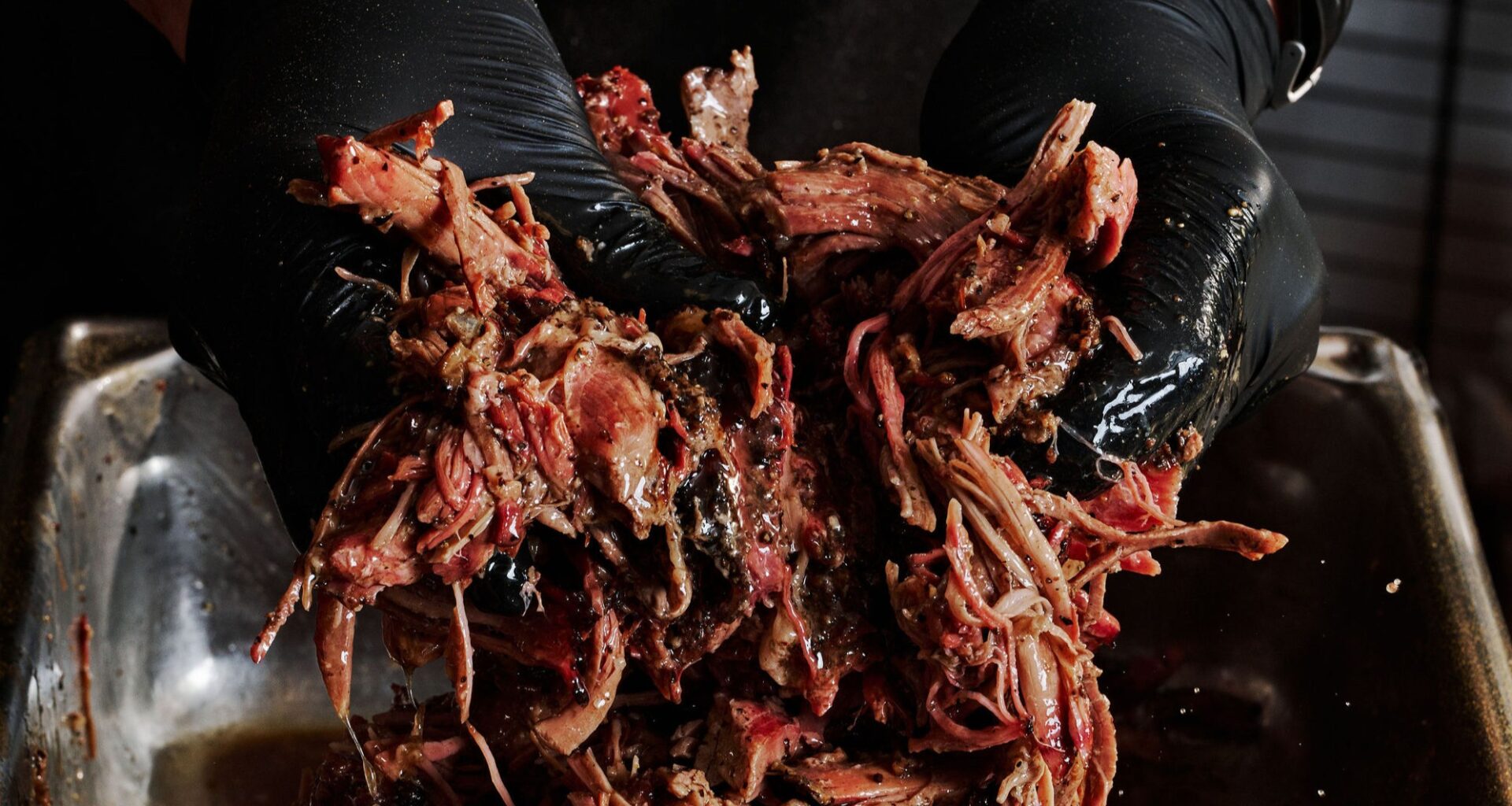 Pulled lamb at Micklethwait Barbecue in Austin.