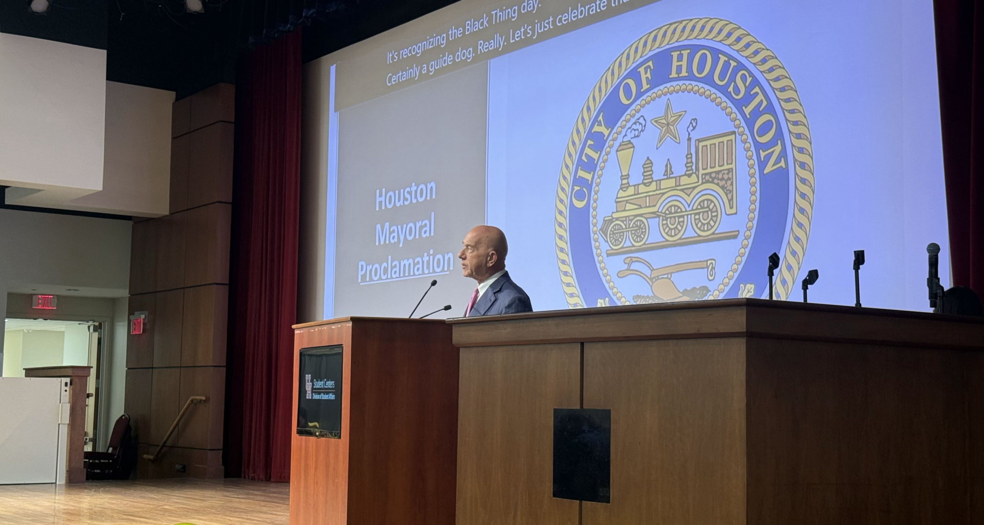 Whitmire makes appearance to celebrate White Cane Safety Day