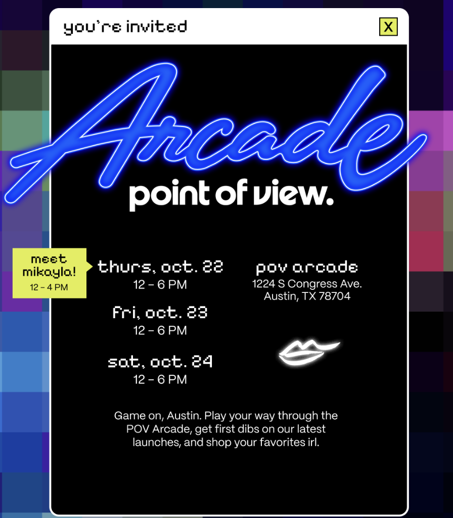 POV Beauty Pop-Up Brings Korean Arcade to South Congress for F1 Weekend