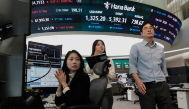 World shares are mixed after Wall Street's AI-related losses, while oil prices jump