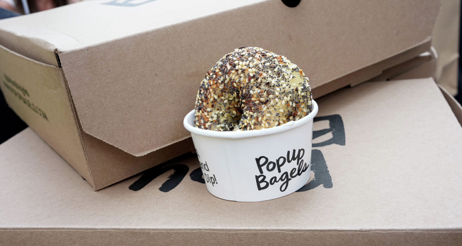 A view of the PopUp Bagels booth. The concept is coming to San Antonio soon.