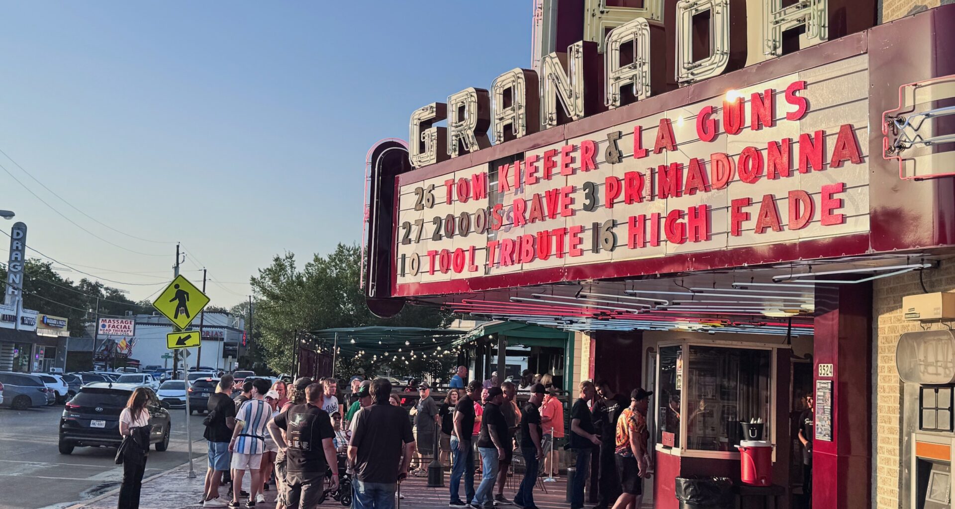 the marquee of the granada theater