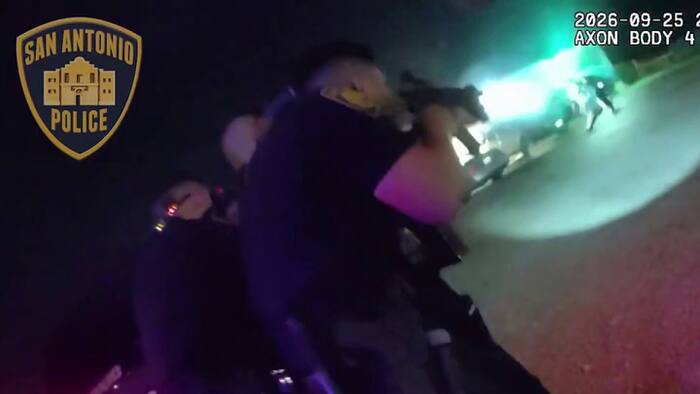WATCH: SAPD bodycam video shows 10 officers shooting at armed suspect outside bar west of downtown