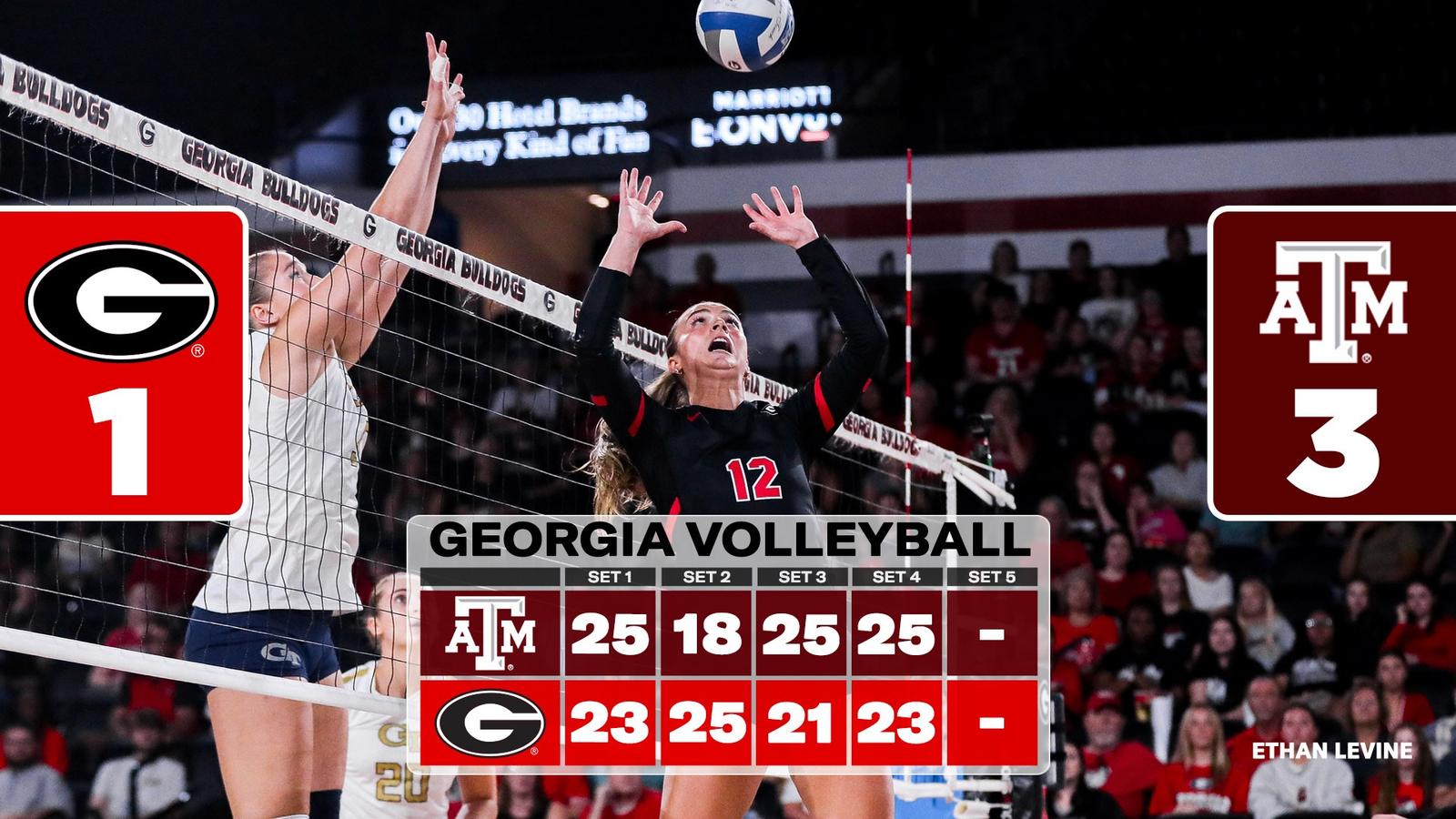 Bulldogs Drop Four-Set Decision to No. 19 Aggies