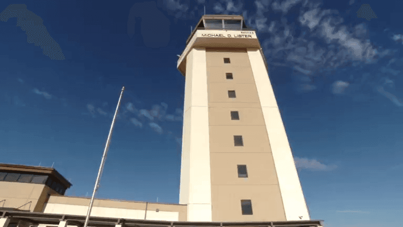 Air traffic control tower at Biggs Army Airfield. Credit: KFOX14/CBS4
