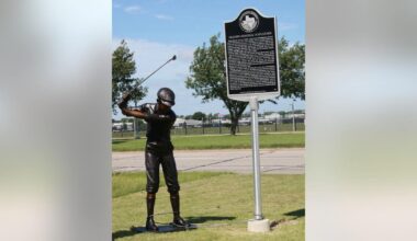 Historic 300-pound bronze statue commemorating landmark Black golf course stolen near Dallas Love Field