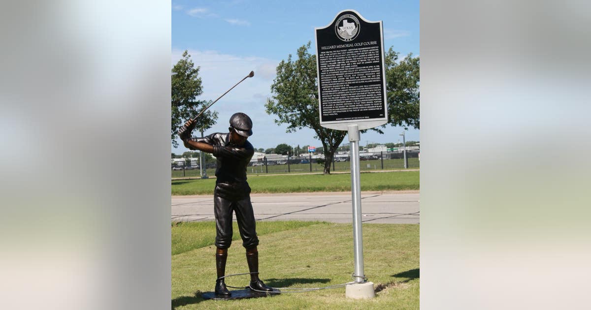 Historic 300-pound bronze statue commemorating landmark Black golf course stolen near Dallas Love Field