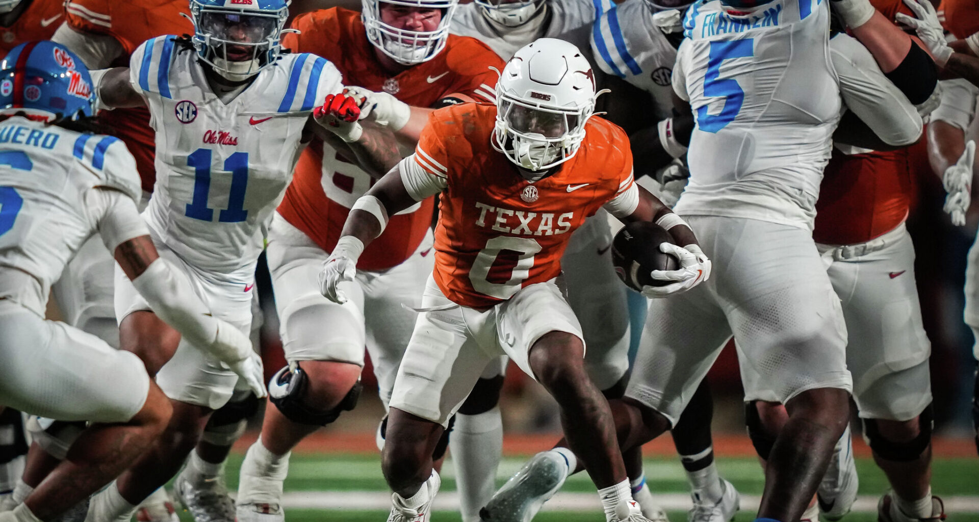 Running back Raleek Brown steps up for Texas football against Ole Miss