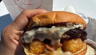 a caviar burger from Pablo Pete's