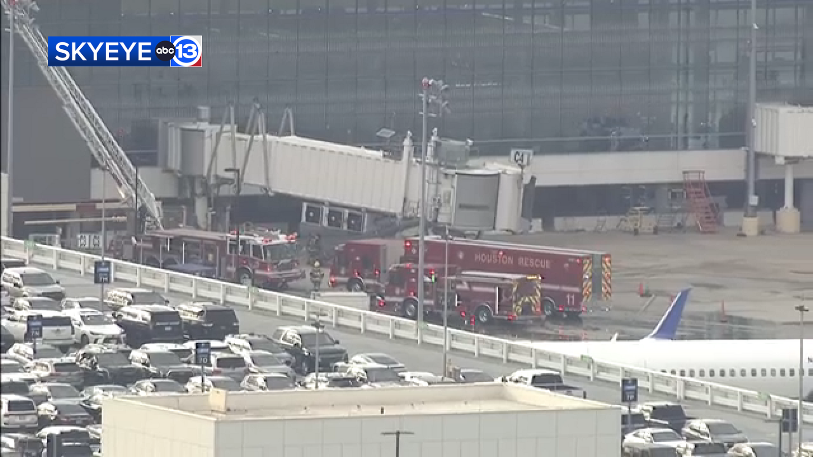 Emergency crews respond to restaurant fire at George Bush Intercontinental Airport's Terminal C North, airport authorities say
