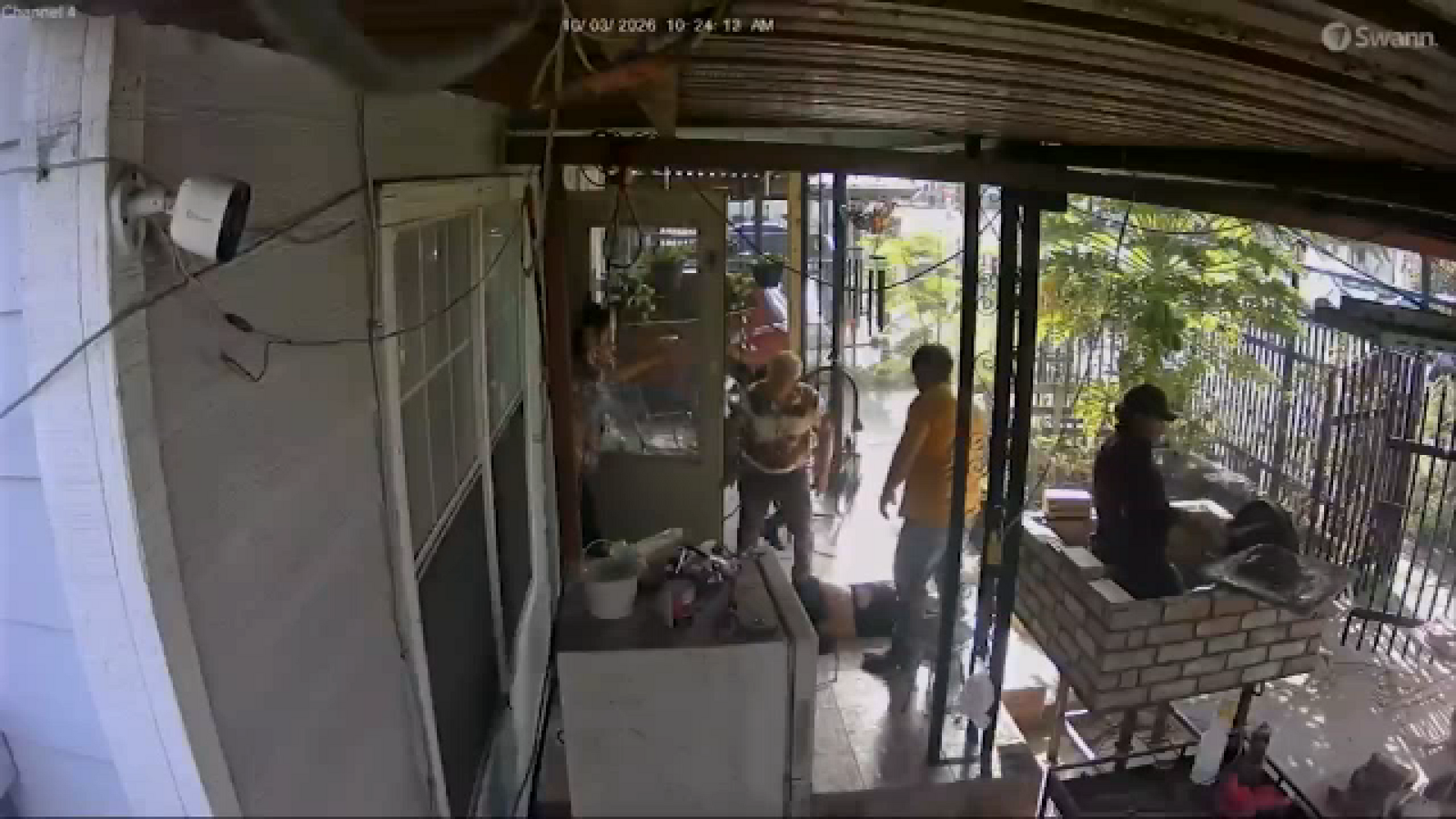 Woman invades family's home in east Houston, pours juice on herself