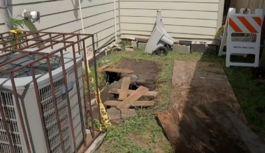 Houston homeowner frustrated, looking for answers over hole that opened up in backyard