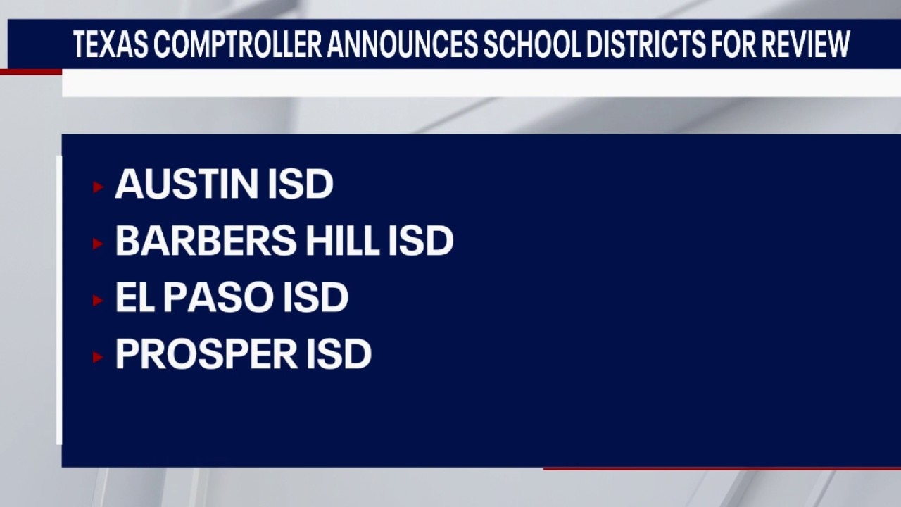 Comptroller announces districts for review