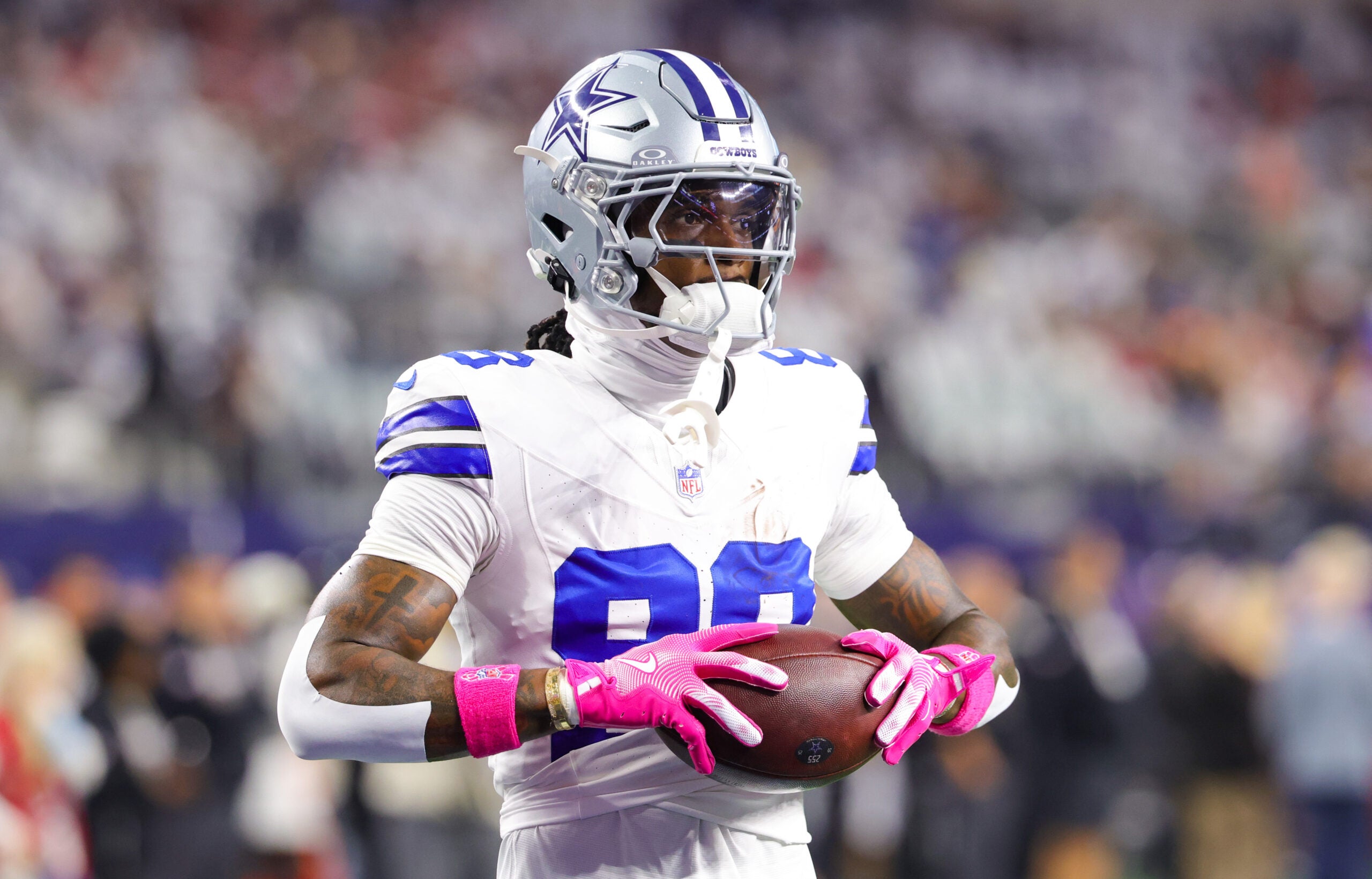 Oct 8, 2026; Arlington, Texas, USA; Dallas Cowboys wide receiver Ceedee Lamb (88) before the game against the Tampa Bay Buccaneers at AT&T Stadium.