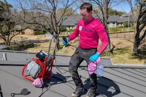 As Fort Worth emerges from extreme drought conditions, the threat of heavy rains looms over the city towards the end of 2026 Mother Modern Plumbing's Master Plumber prepares for hydro jetting service with equipment in Fort Worth TX