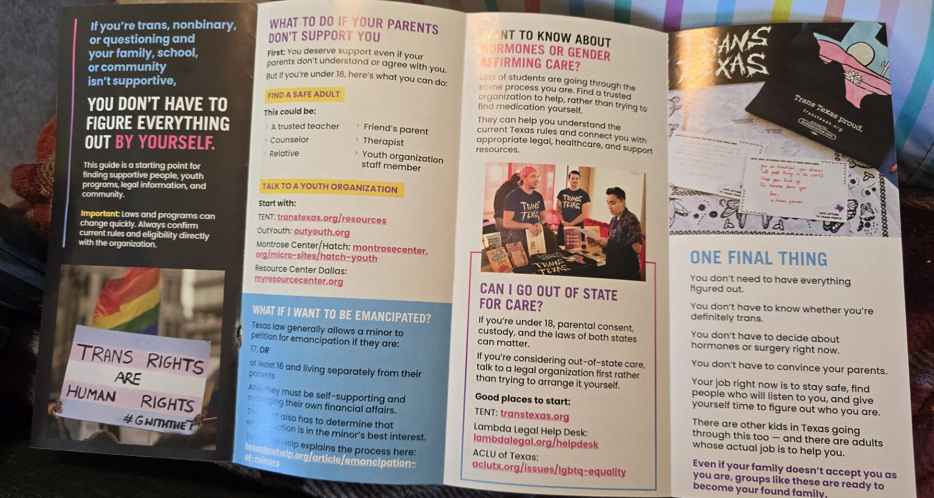 The Texas trans pamphlet may be a hoax. The ideology isn't