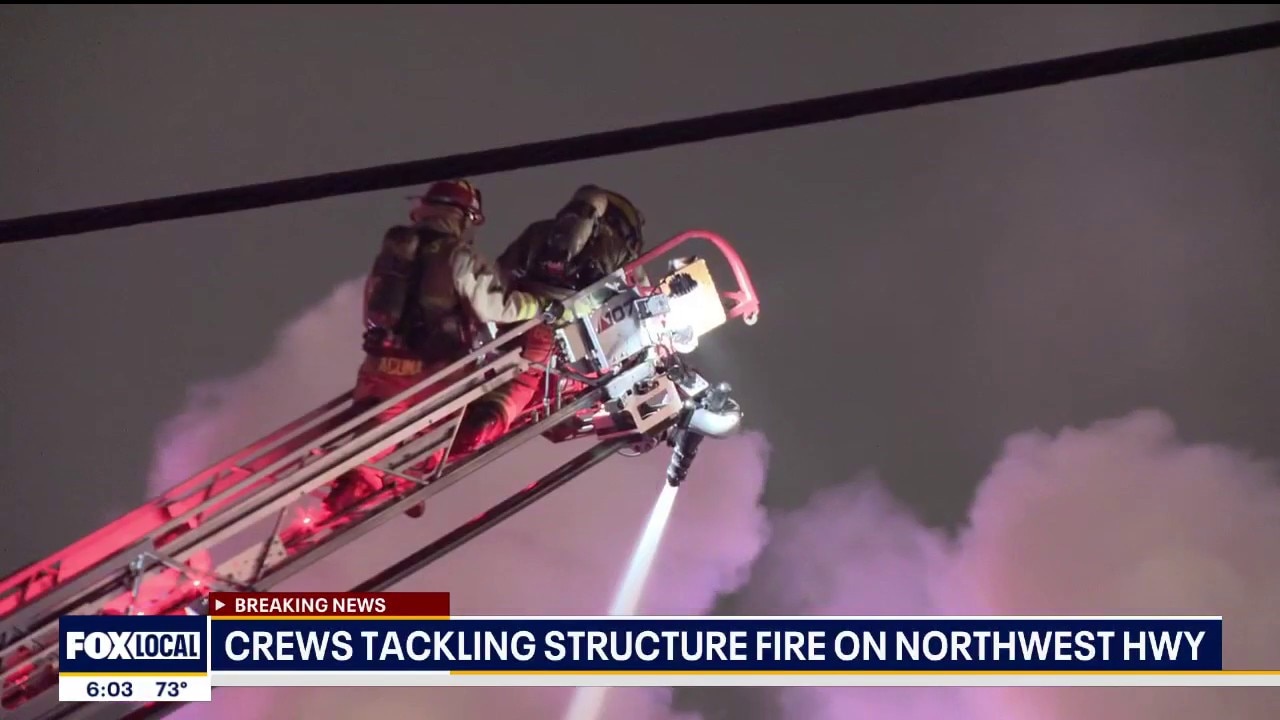 Crews tackling large structure fire at Dallas nightclub on Northwest Highway