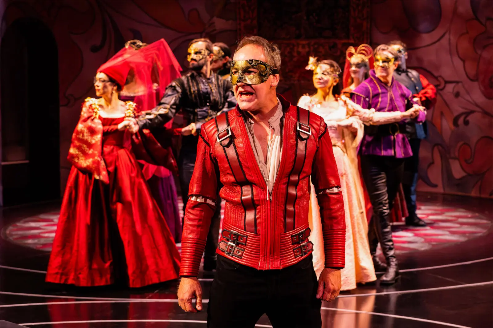 Chris Hutchison and the cast of Alley Theatre’s production of "Romeo and Juliet." (Photo by Lynn Lane)