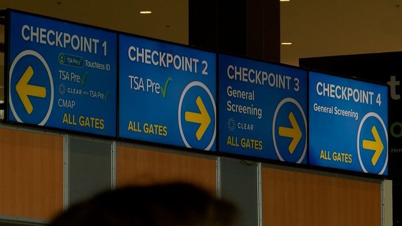 All four TSA checkpoints will be open, though services vary. (CBS Austin/Brenna Gibbons)