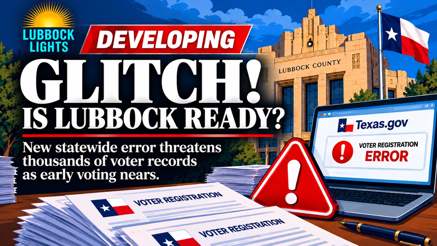 Lubbock voter registration backlog cleared; new Texas error
