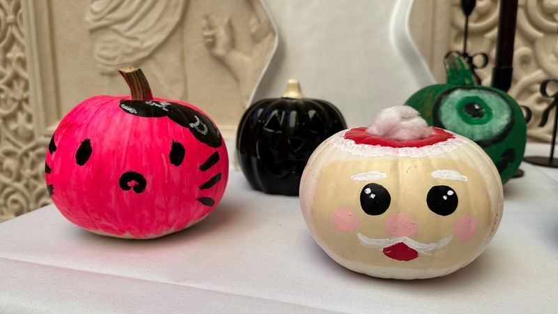 University of Texas softball players brought a little Halloween cheer to families at St. David's Medical Center on Friday, delivering hand-painted pumpkins to the hospital's Neonatal Intensive Care Unit (NICU). (Photo: St. David's Hospital)