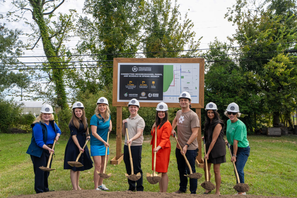 Harris County Precinct 4 Commissioner Lesley Briones and the Houston Parks Board broke ground on a new segment of the Spring Branch Trail West on Monday.