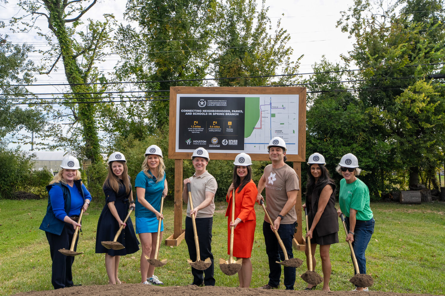 Harris County Precinct 4 Commissioner Lesley Briones and the Houston Parks Board broke ground on a new segment of the Spring Branch Trail West on Monday.