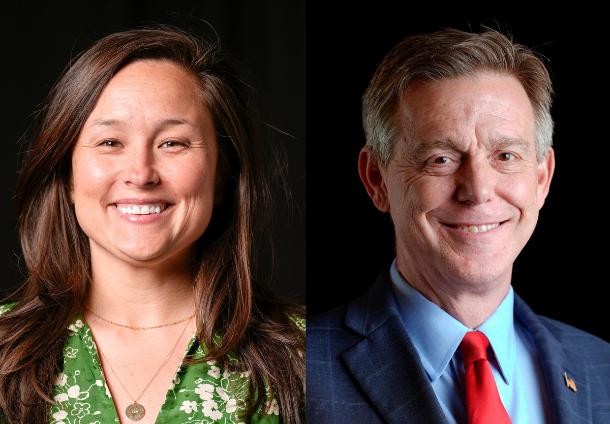 Oklahoma Governor candidates. Cyndi Munson (D), left, and Mike Mazzei (R).