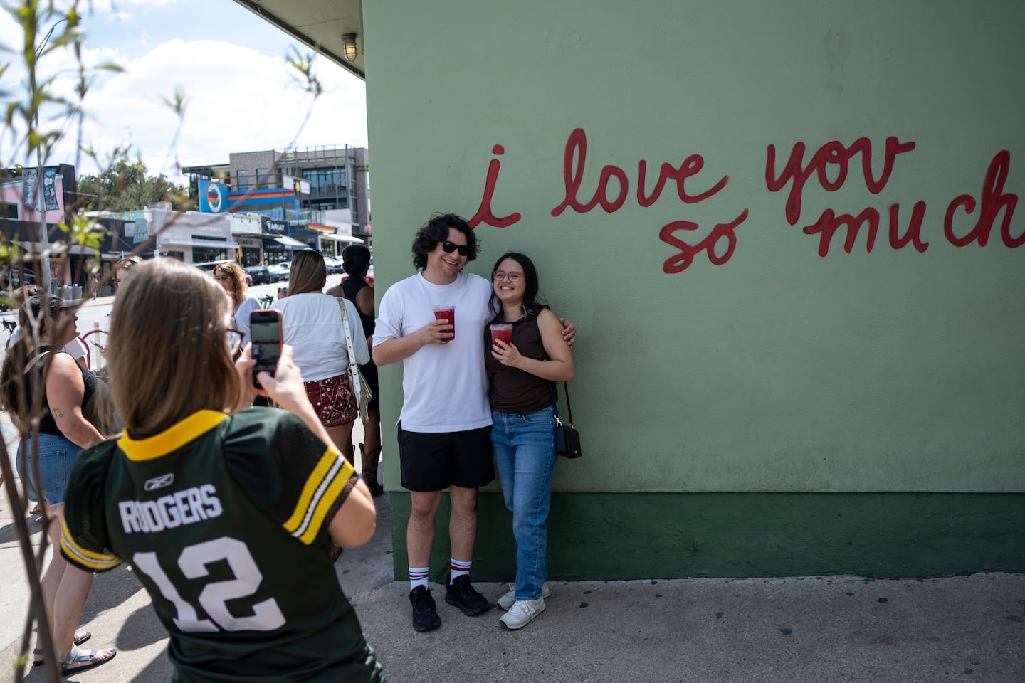 People explored South Congress Avenue in Austin.