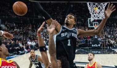 Amen Thompson blocks Wembanyama in final second as the Rockets beat the Spurs 114-110 in Austin