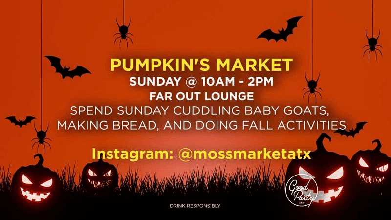 Keep the weekend going with Pumpkin's Market, another seasonal shopping opportunity.