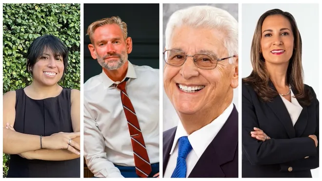 City Council District 1 candidates, Daniela Garcia, Matthew James Kozik, Sam Armijo and Alejandra Chávez.