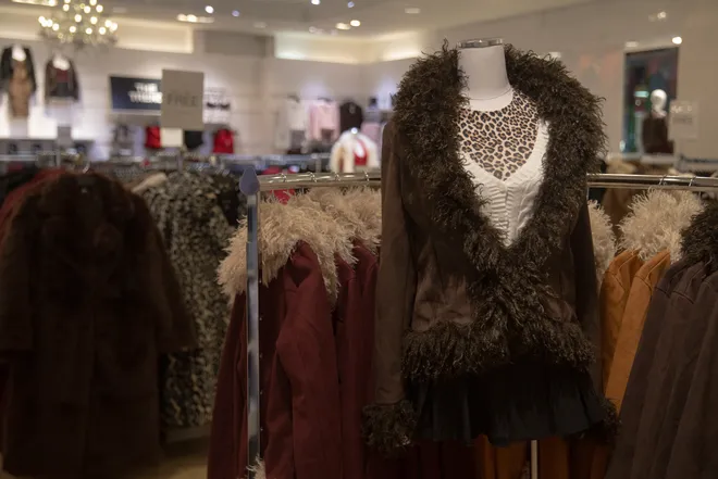 Women's outerwear for sale at Urban Planet at La Palmera in Corpus Christi, Texas, on Oct. 16, 2026.