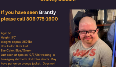 Lubbock County Sheriff’s Office searching for missing 38-year-old man with Down syndrome