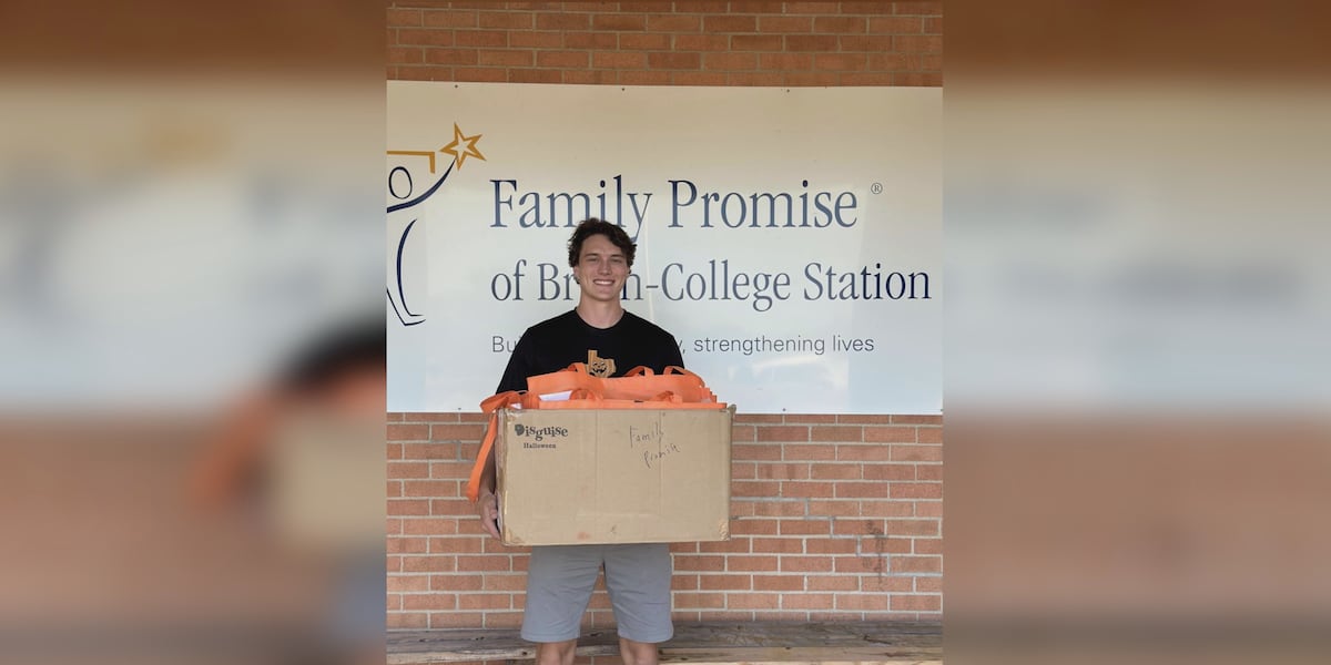 Texas A&M student brings Halloween costumes to children living in crisis