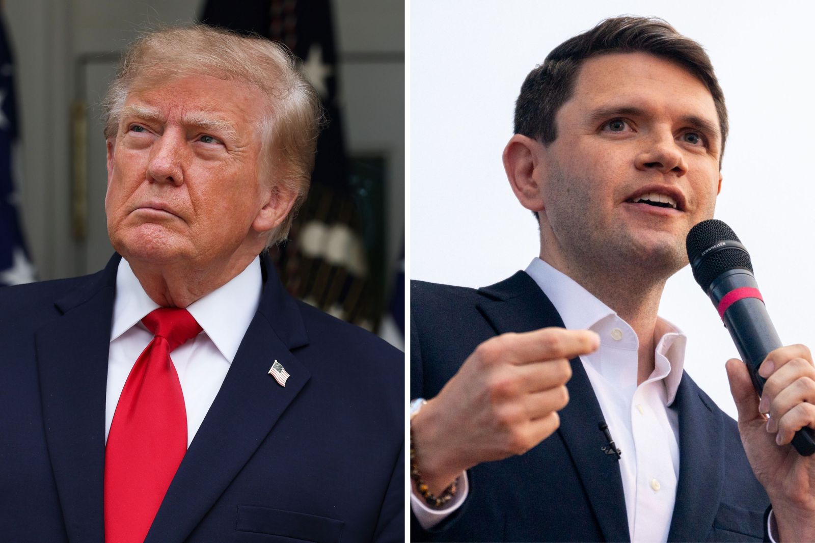 President Donald Trump and Democrat James Talarico will hold dueling rallies in Lubbock on Tuesday night. (Photos: Getty Images)