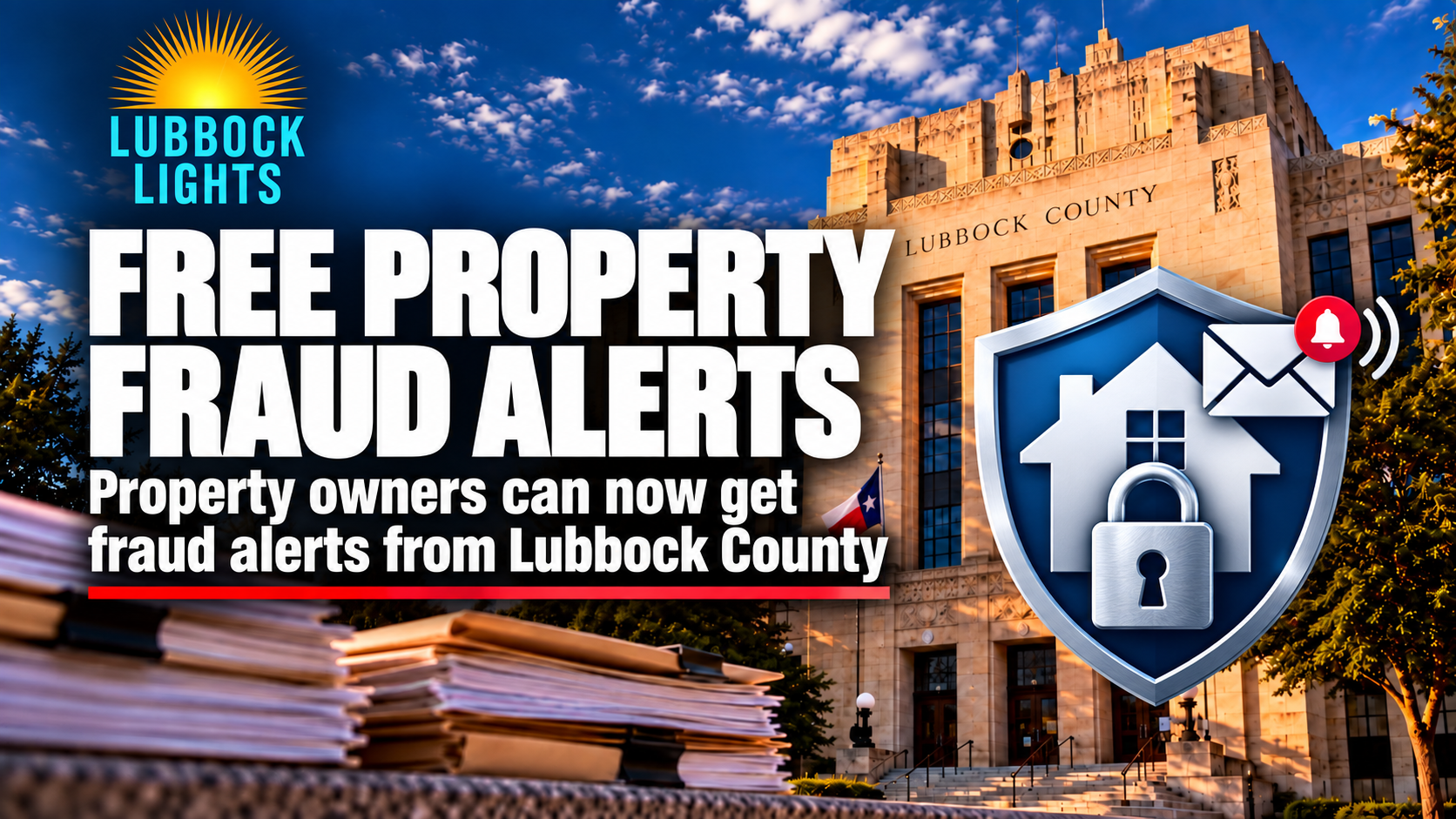 Lubbock County launches free property fraud alerts