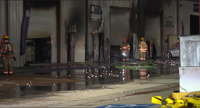 2-alarm warehouse fire at UniClean America prompts hazmat response in northwest Houston